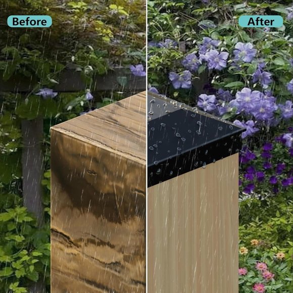 4X4 Post Caps for 3.5inx3.5in Wood Fence Post, Water-Proof UV-Proof Weather Resi - Picture 4 of 6